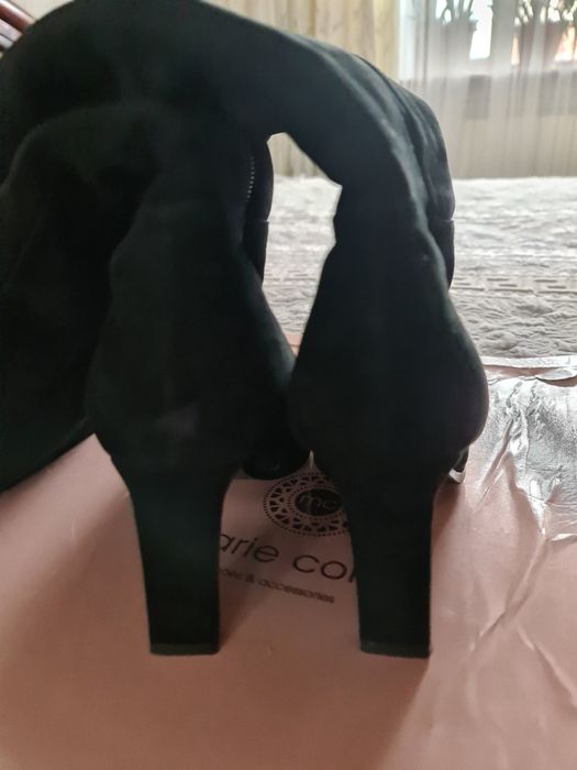 Зимние замшевые сапоги