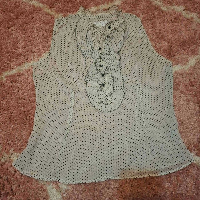 ZARA Блузка черно/бяла