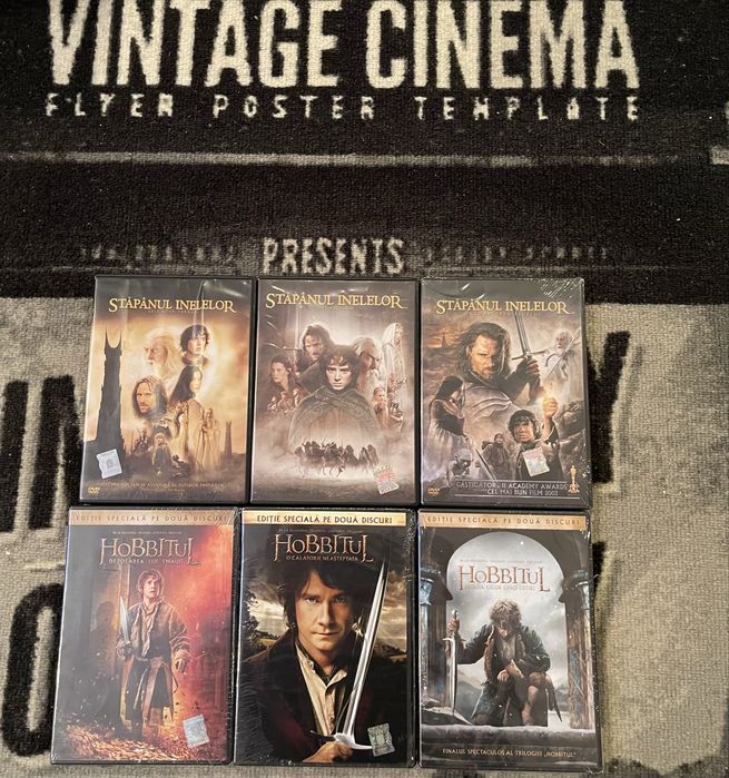 Filme The Lord Of The Rings Trilogy DVD / The Hobbit Trilogy DVD
