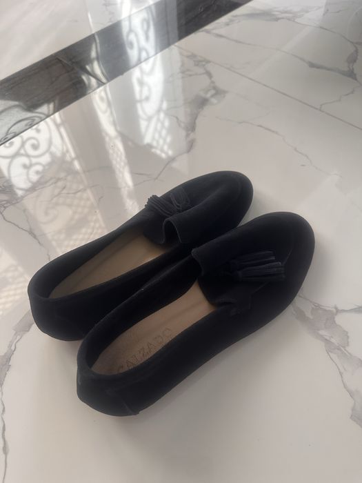 Натуральная замша балетки