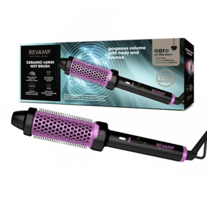 Perie caldă ceramică profesională  Revamp de 40 mm - Ediție roz - M