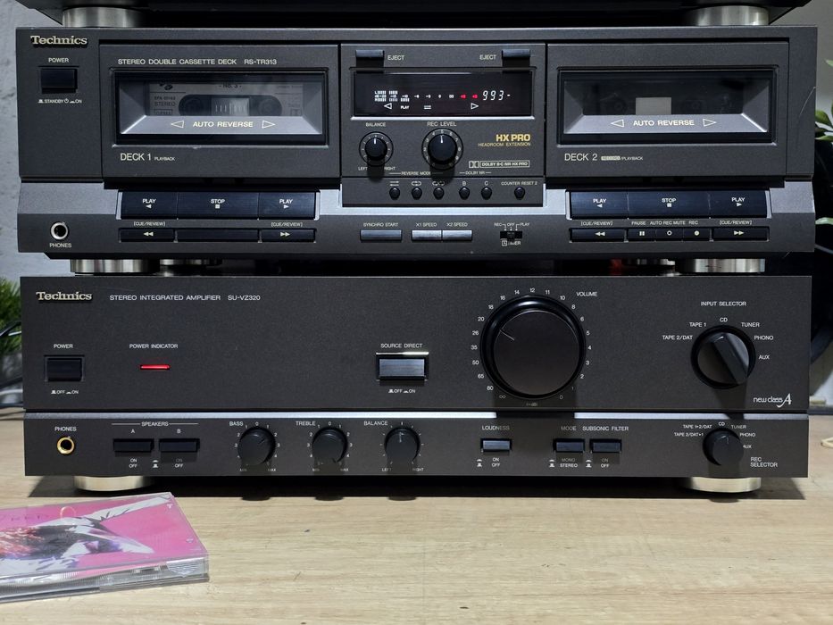 Linie audio TECHNICS, amplificator, dublu deck, cd-player, tuner radio