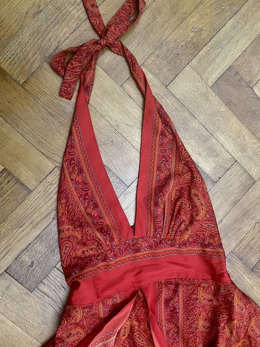 Rochie rosie cu model vaporoasa de vara S India