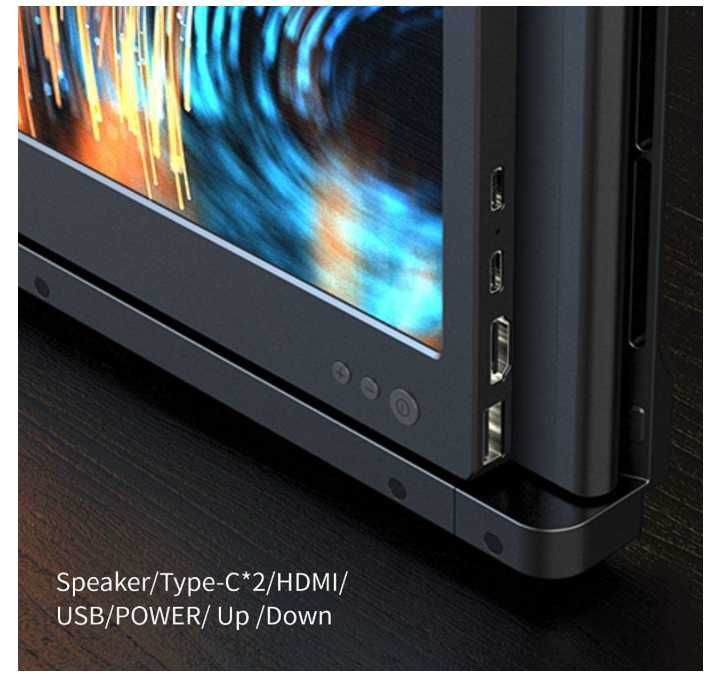 Temagee p2 kefeya domyfan monitor dual screen portabil