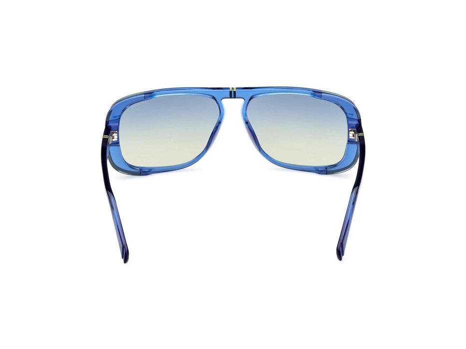 GUESS – Мъжки огледални слънчеви очила "BLUE RECTANGLE" нови с кутия