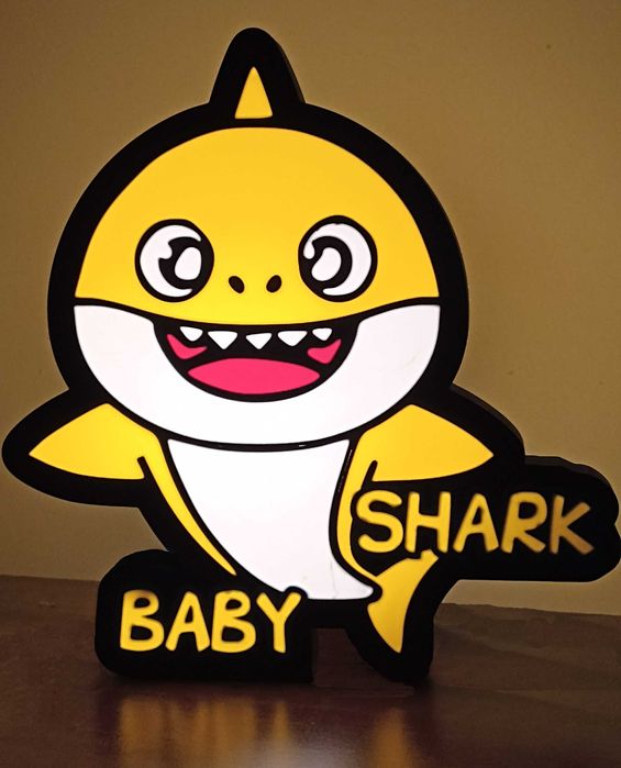 Baby Shark - Нощна детска лампа!