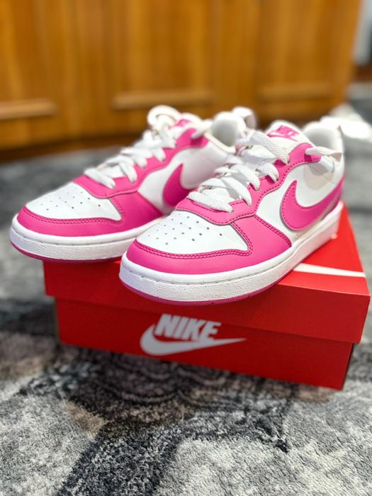 Nike court vision roz cu alb