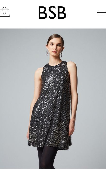 Rochie BSB Collection M, paiete mov, nouă, ocazie