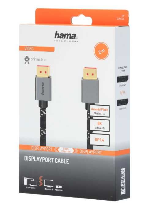 Cablu DisplayPort Hama DP 1.4 Ultra-HD 8K 2m
