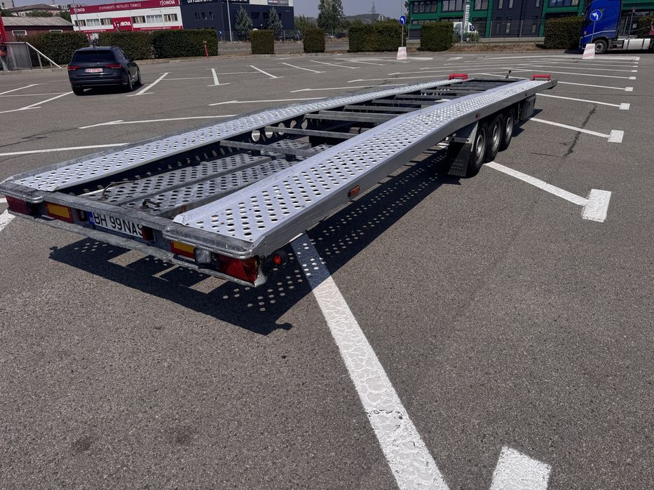 Trailer dublu 9m remorca 3,5t platforma auto