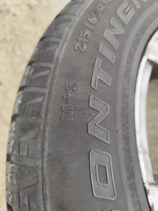 Jante aliaj originale NISSAN cu anvelope CONTINENTAL 215/65/r16.dot 17