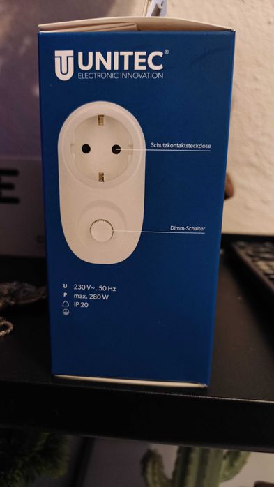 Dimmer / Variator de lumină pentru priză UNITEC (Max 280W)