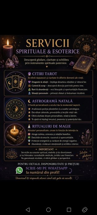 Servicii ezoterice , tarot, astrograme