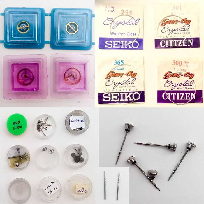 Части и Баланси за Ретро Часовници.Баланс Колелета Ос Ремонтоар за Seiko Сейко Orient Ориент Молния Molnija Слава Зим Чайка Восток Vostok Полет Poljot