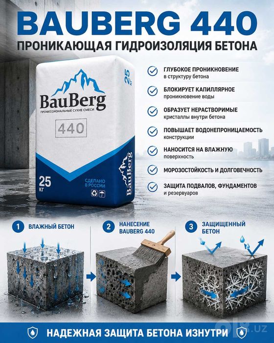 Проникающая гидроизоляция Bauberg от Российского производителя