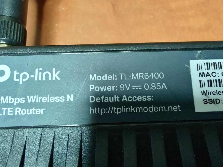 Router internet Modem cartela SIM 4G LTE hotspot TP-Link MR6400 V 4.0.