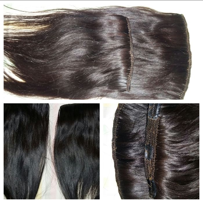 Аккуратно прошиваю волосы для наращивания