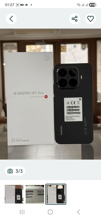 Xiaomi Pro 15 T pro 512 black desigilat, nou, zero cicluri incarcare