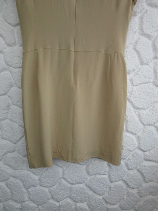 Rochie matase naturala bej nude crem Rena Lange