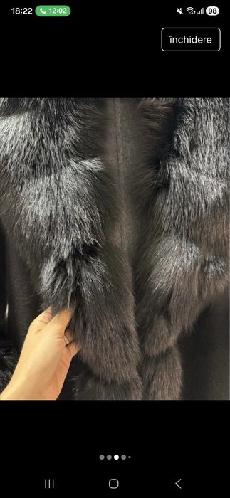 Palton alcantara marime M blana naturala