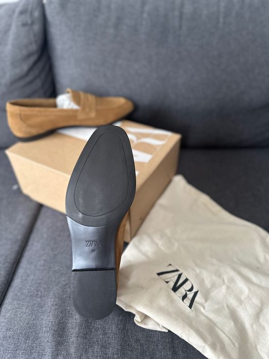 zara чисто нови кожени мокасини