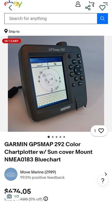 Sonar profesional Garmin 292 hărți și GPS.