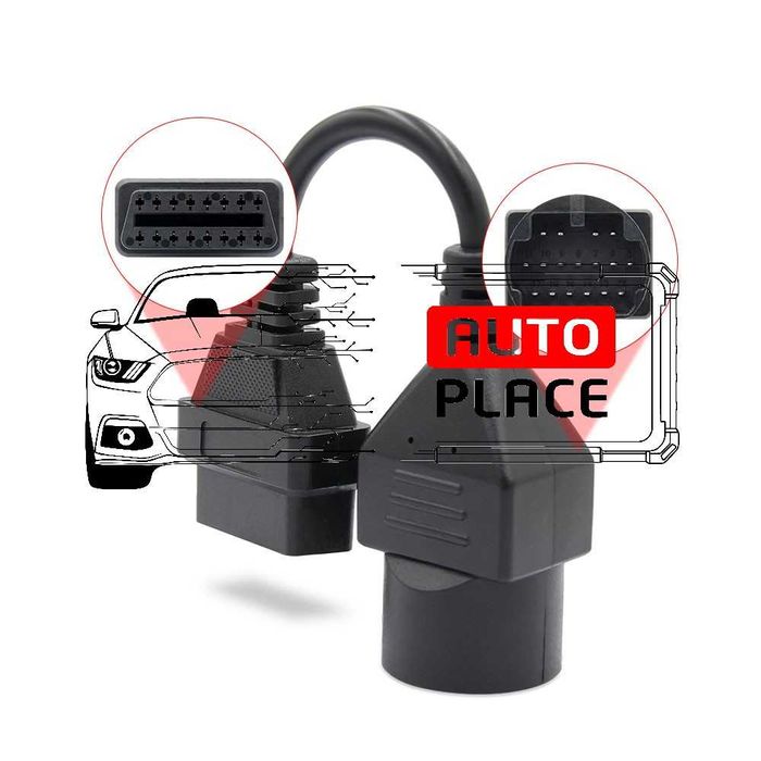 Кабел / Преходник / Адаптер за Mazda 17 Пина 17 Pin Мазда Delphi