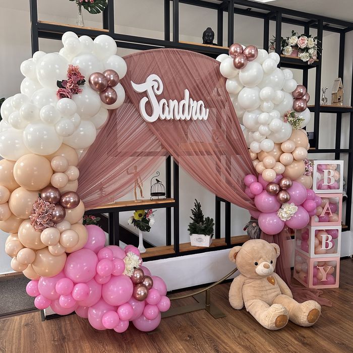 Aranjament arcada baloane / Photocorner Botez / Nunta / Majorat / Corp