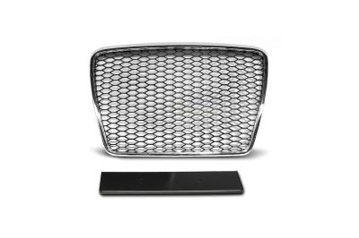 Решетка без емблема Audi A6 С6 (2008-2011) - RS Look с хром рамка