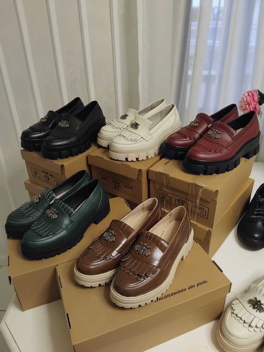 Pantofi damă comozi și eleganți din piele naturala toate marimile