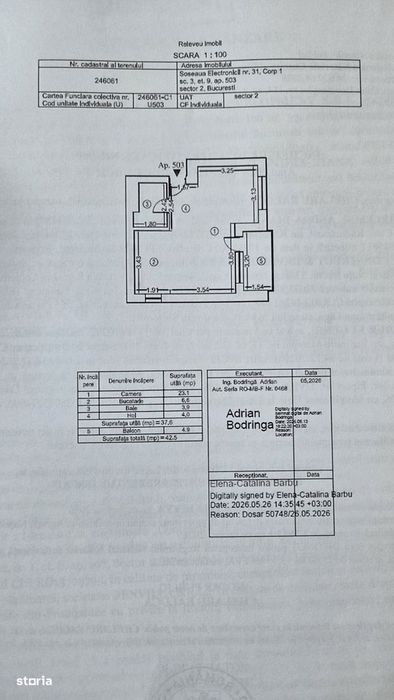 Studio 43 mp - Transformabil în 2 Cam.-Sector 2 | Comision 0%