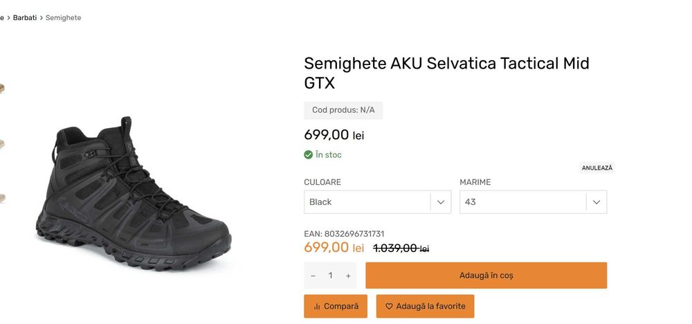 Ghete AKU Selvatica Tactical Mid Goretex