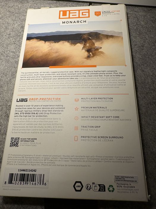 Vând husa de Iphone 16, marca UAG-Monarch