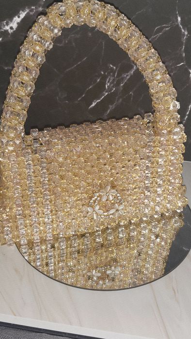 Beaded bag lucrată manual