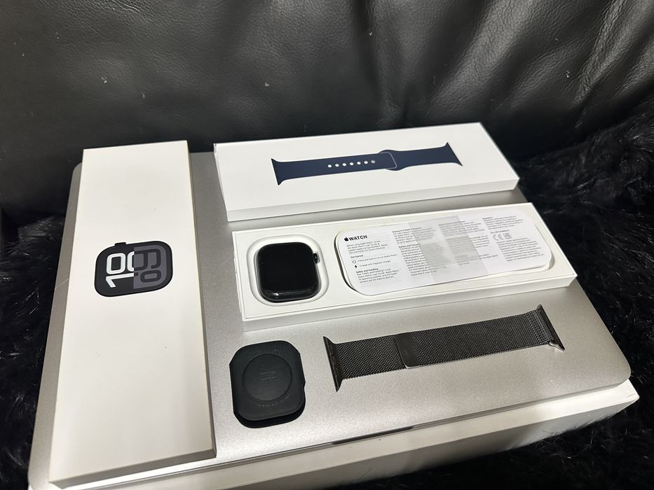 Apple watch 10 46mm La cutie 3 Bratari  Milanese Original baterie 100%