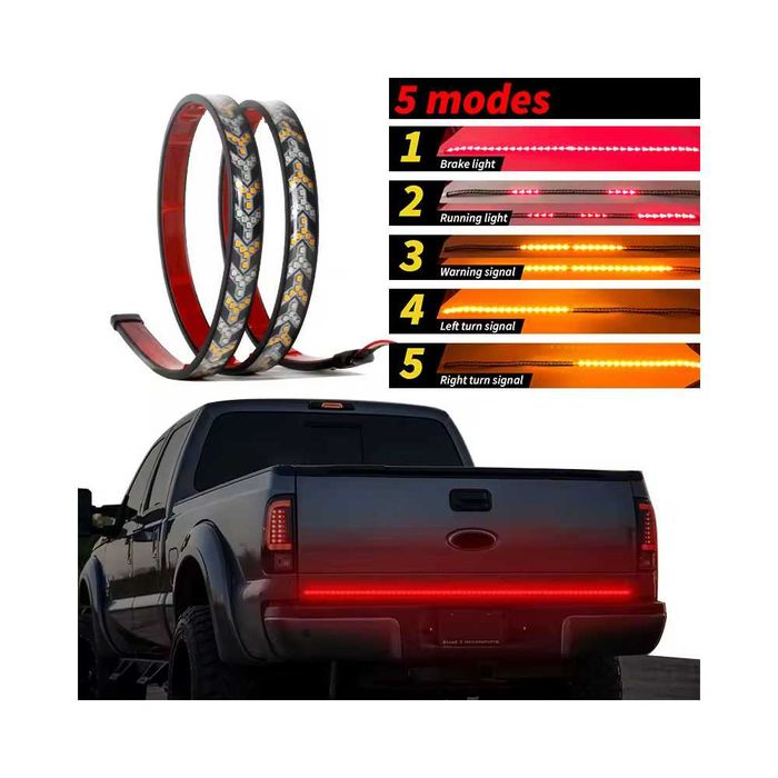 150 СМ LED лента за задна броня с 3 светлини - стоп, габарит и мигач