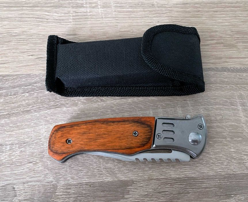 Briceag Fengli Otel, 21cm, Dalimag, maner insertii lemn - drumetii