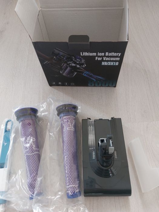 Батерия за прахосмукачка Dyson V8 / SV10 / 8000mAh / 2 броя филтри
