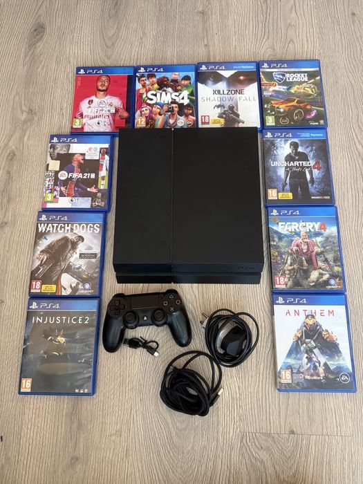 Конзола playstation 4 500 гб, ps4 с 10 диска