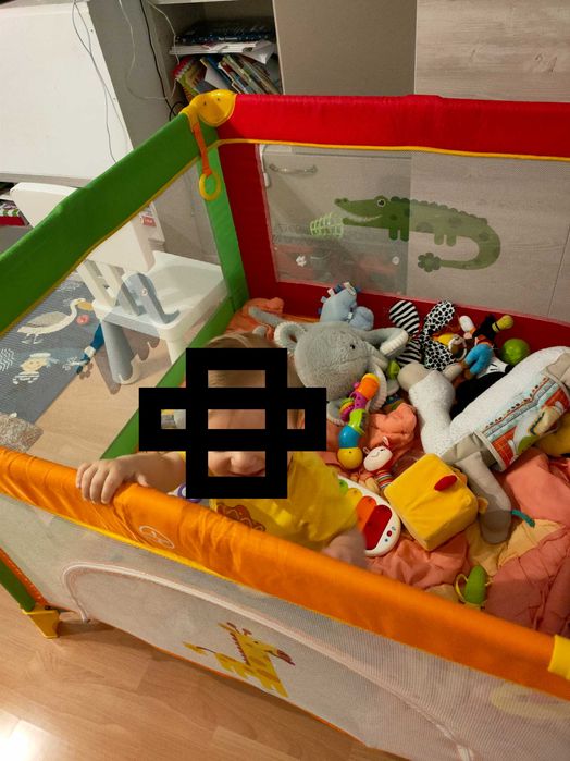 Țarc joacă Juju Discovery Wild 100x100 cm saltea - stare buna 150 lei