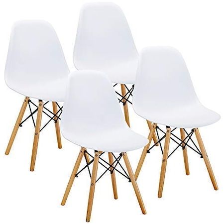 НОВ Комплект столове Dining ,Kring Kai, PP, 4 бр, Бял ЦЕНА 49 лв за бр