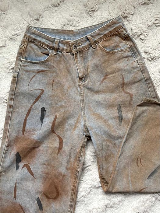 Ретро джинсы с росписью
