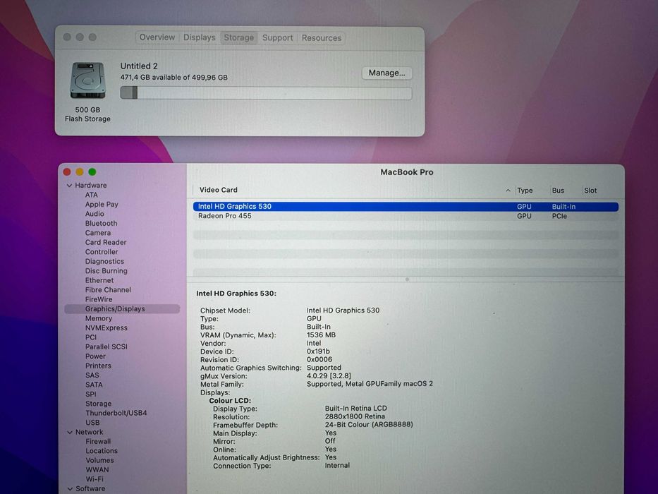 15.4 Core i7 Apple MacBook Pro 2016 TouchBar 16GB RAM/512GB SSD/Radeon