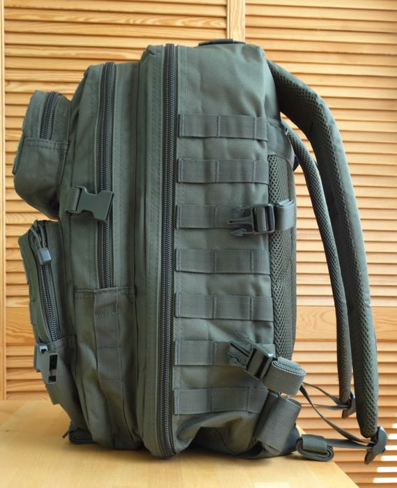 RUCSAC MILITAR MIL-TEC - Ghiozdan Tactic Asalt pentru Armata Vanatoare Camping Pescuit Vanatoare Outdoor - Bretele Ergonomice - Oliv - SKU 14002201