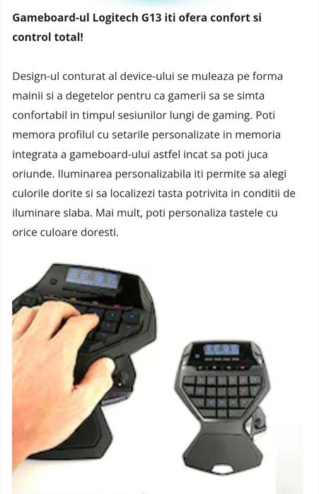Gameboard Logitech G13, USB, stare f buna