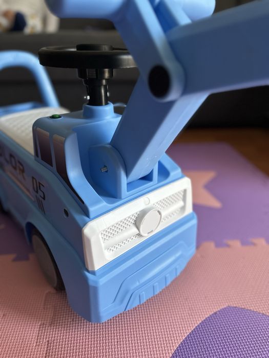 Masinuta excavator noua albastru