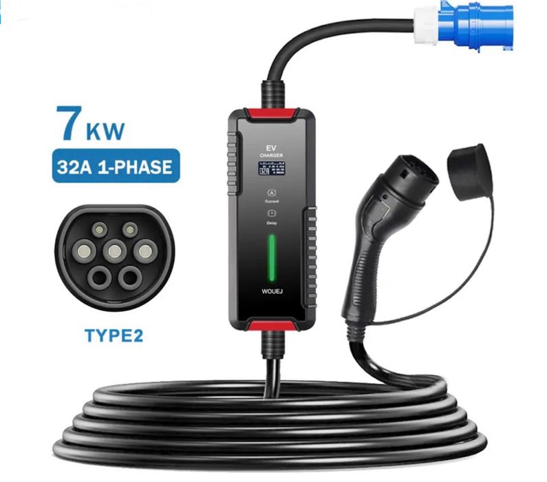 Зарядна станция за електромобил 7,4 Кw монофазно.