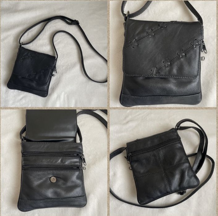 Страхотна кожена дамска чантичка с дълга дръжка!