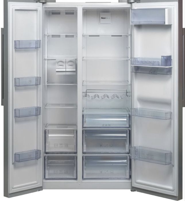 Side by side Beko 554L clasa A neofrost dual cooling argintiu