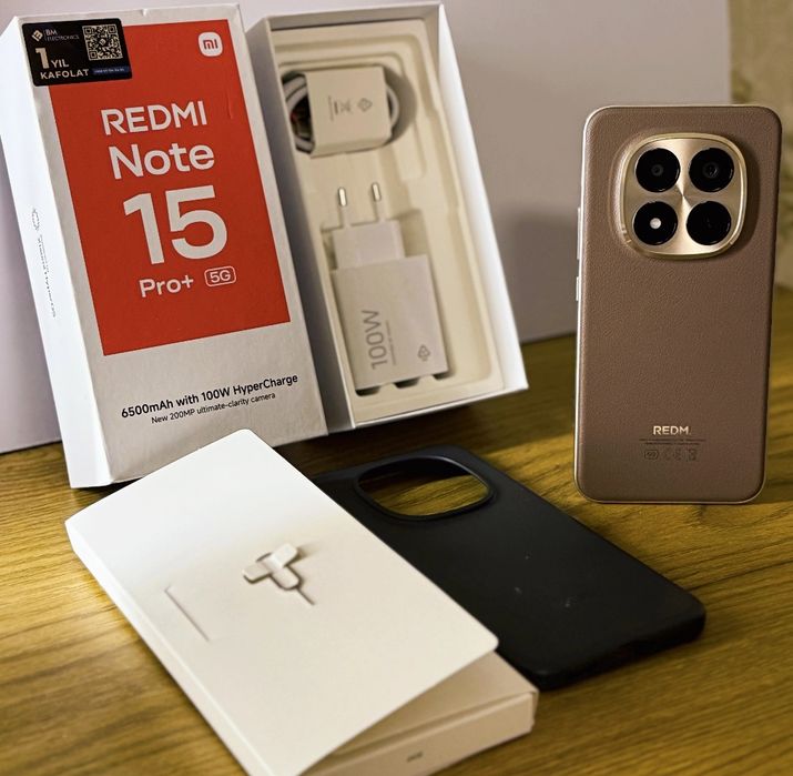 Redmi note 15 pro plus 5G sotiladi. Yengi hali 100% Mocha Brown rang.
